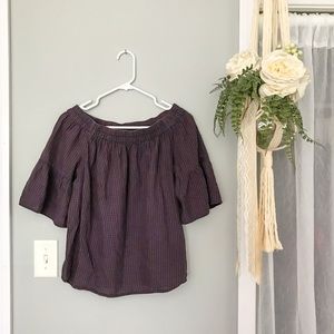 Girl Krazy Large off shoulder ruffle/bell sleeves